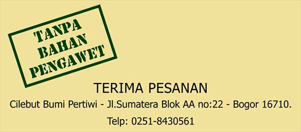 Tanpa Bahan Pengawet